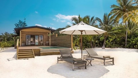 Sunset Beach Pool Villa mit privatem Pool im Nala Maldives by Jawakara im Nord Ari Atoll, Malediven