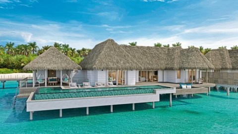 Villen auf dem Steg mit Privatpools