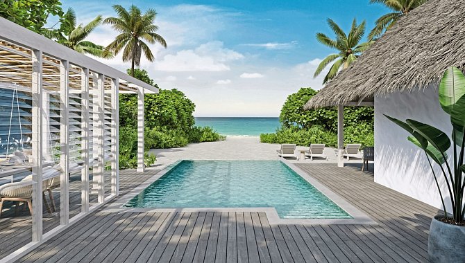 Pool mit Blick auf den Ozean