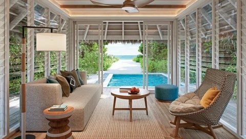 Zimmer mit Zugang zum Pool