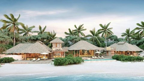 Großzügige Beach Reserve Villa mit mehreren Gebäudeteilen, privatem Pool und Strandlage